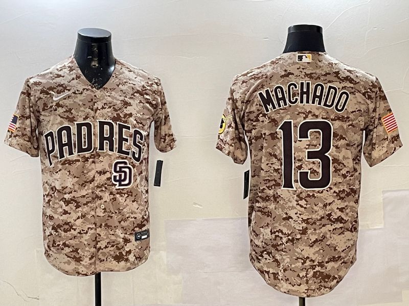 Men San Diego Padres #13 Machado Camo Game 2025 Nike MLB Jersey style 6->san diego padres->MLB Jersey
